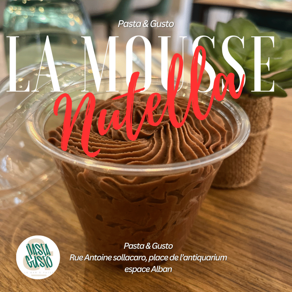 Mousse maison au Nutella, dessert gourmand de Pasta & Gusto à Ajaccio.