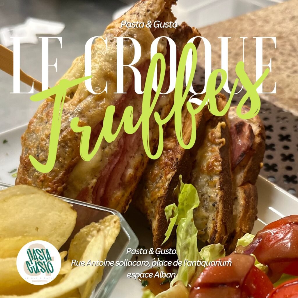 Croque-monsieur à la truffe servi avec sauce truffe maison dans le meilleur restaurant italien à ajccio