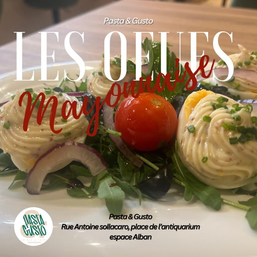 Œuf mayonnaise maison servi en entrée dans le meilleur restaurant italien à ajccio